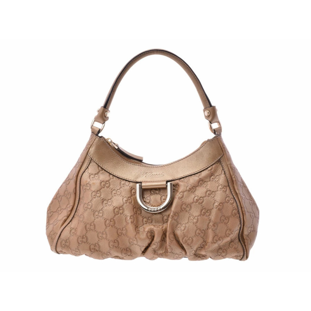 Gucci Guccissima Hobo Bag Gold Leather